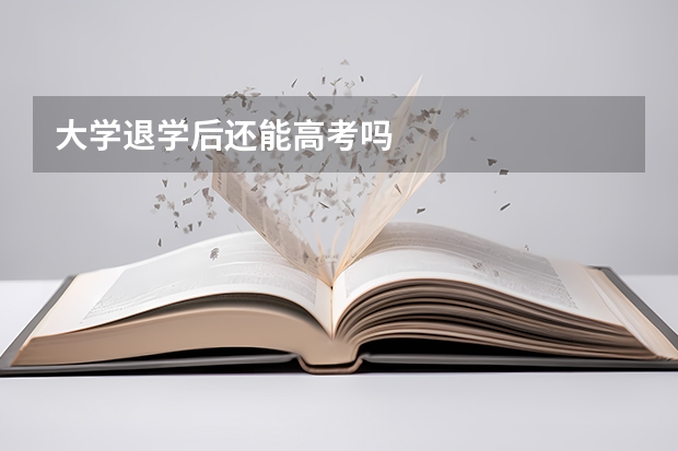 大学退学后还能高考吗