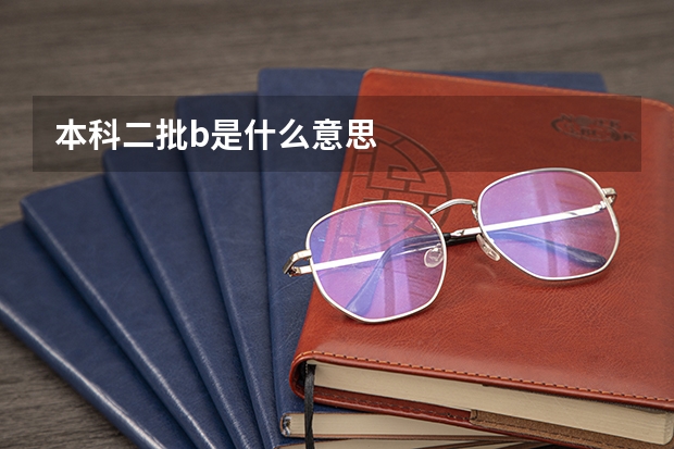 本科二批b是什么意思