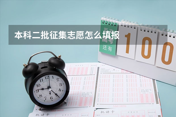 本科二批征集志愿怎么填报
