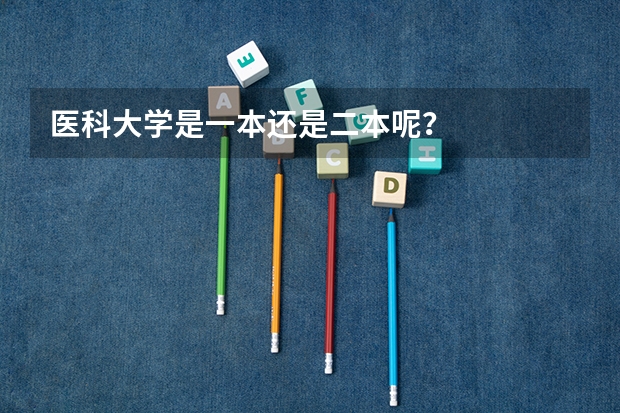 医科大学是一本还是二本呢？