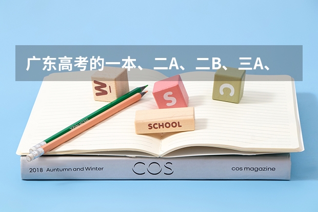 广东高考的一本、二A、二B、三A、三B是什么意思？
