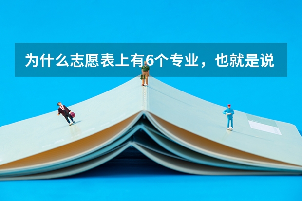 为什么志愿表上有6个专业，也就是说一个学校可以报六个专业么？