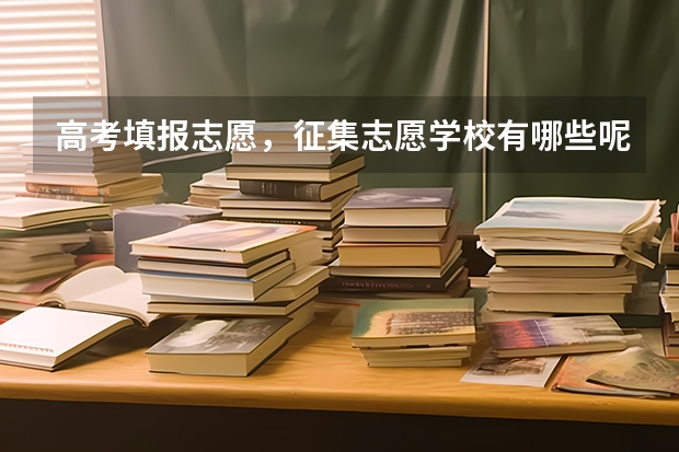 高考填报志愿，征集志愿学校有哪些呢？