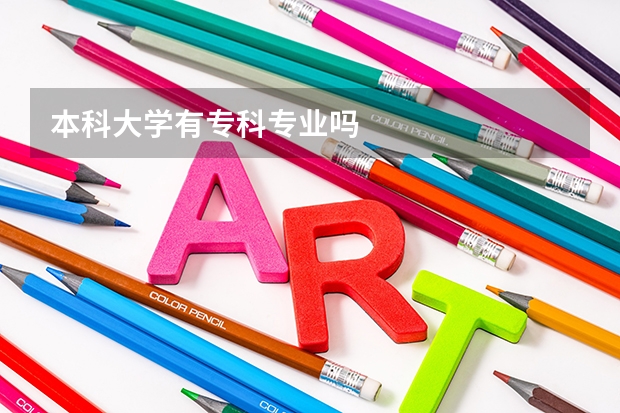 本科大学有专科专业吗