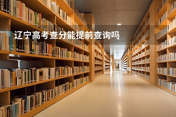 辽宁高考查分能提前查询吗