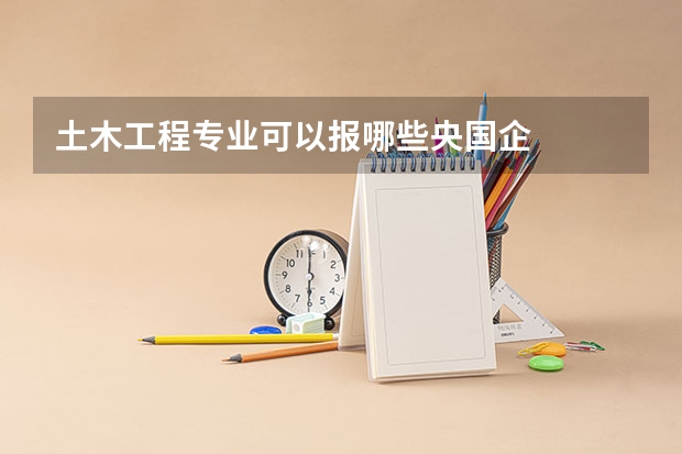 土木工程专业可以报哪些央国企