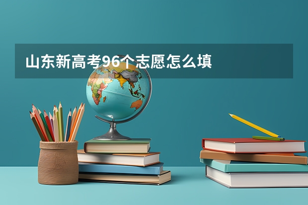 山东新高考96个志愿怎么填