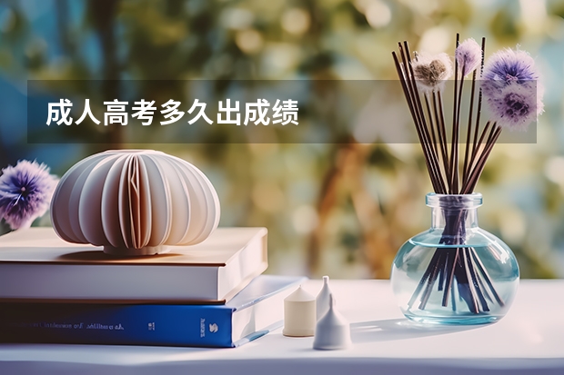 成人高考多久出成绩