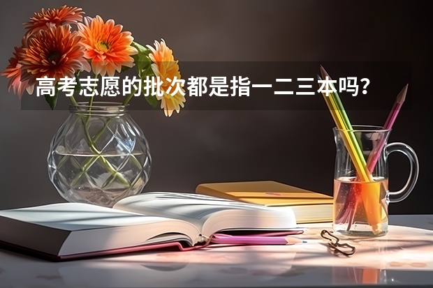 高考志愿的批次都是指一二三本吗？