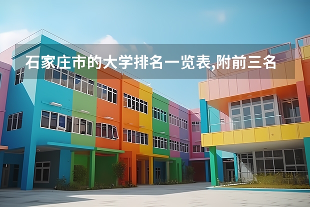 石家庄市的大学排名一览表,附前三名录取分数线(河北省比较好的民办本科)