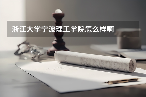 浙江大学宁波理工学院怎么样啊