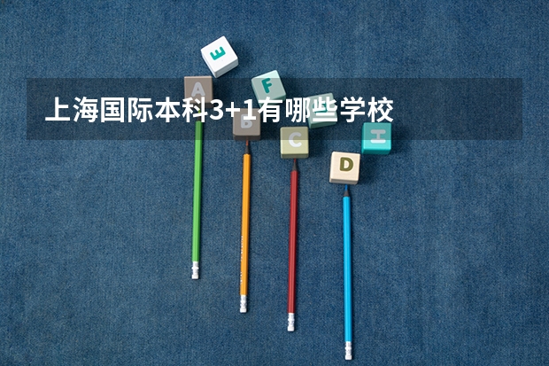 上海国际本科3+1有哪些学校