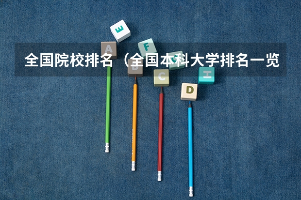 全国院校排名（全国本科大学排名一览表）