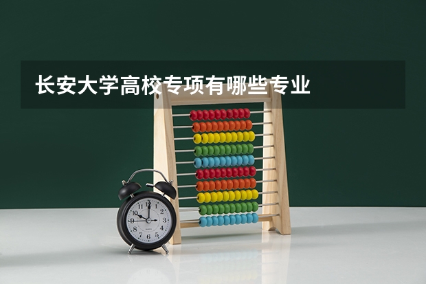 长安大学高校专项有哪些专业
