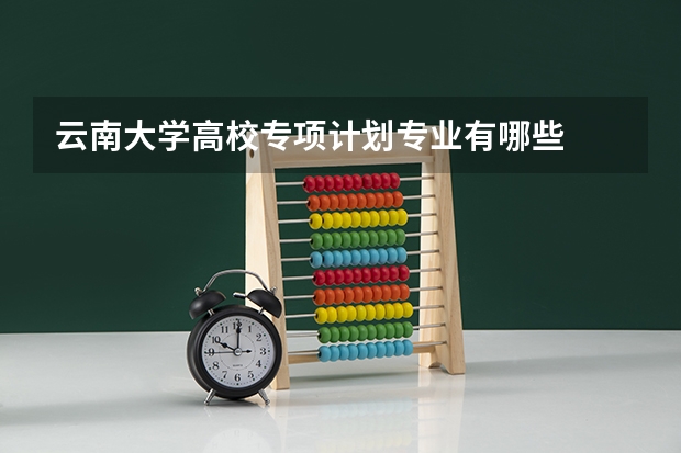 云南大学高校专项计划专业有哪些