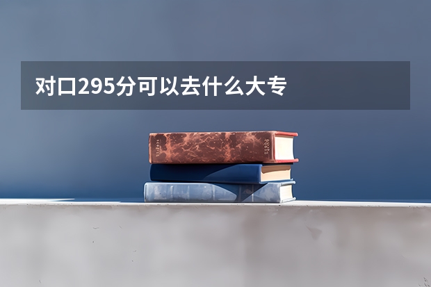 对口295分可以去什么大专