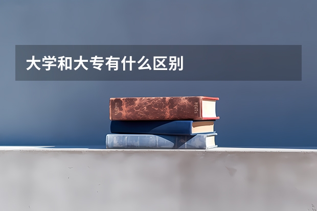 大学和大专有什么区别