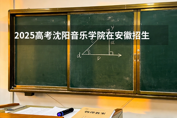 2025高考沈阳音乐学院在安徽招生专业有哪些 学费多少？（2026参考）