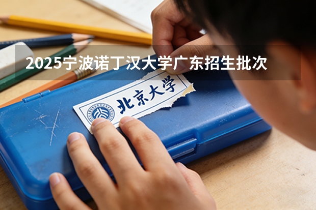 2025宁波诺丁汉大学广东招生批次设置及招生专业目录