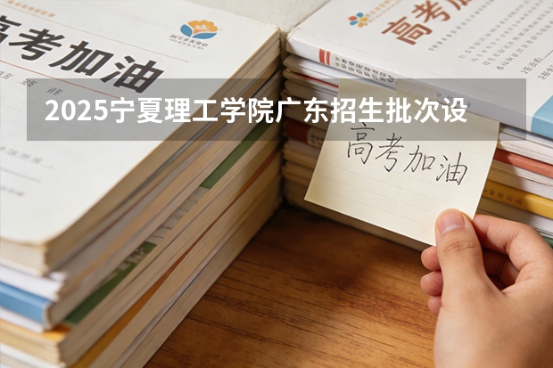 2025宁夏理工学院广东招生批次设置及招生专业目录