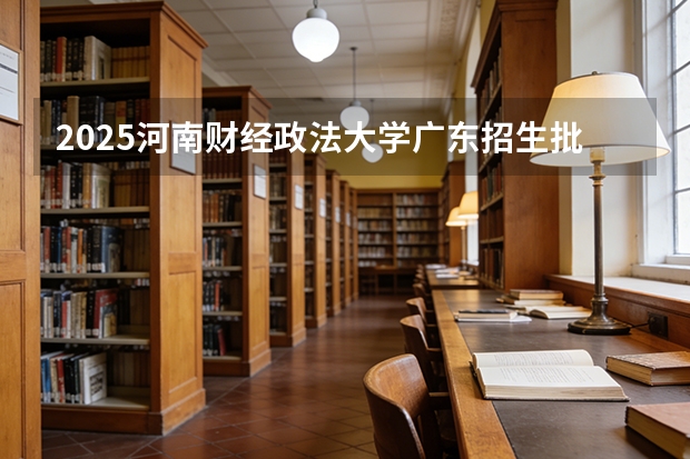 2025河南财经政法大学广东招生批次设置及招生专业目录