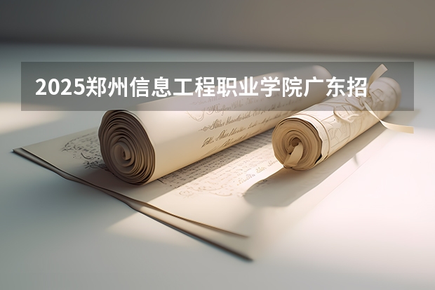 2025郑州信息工程职业学院广东招生批次设置及招生专业目录