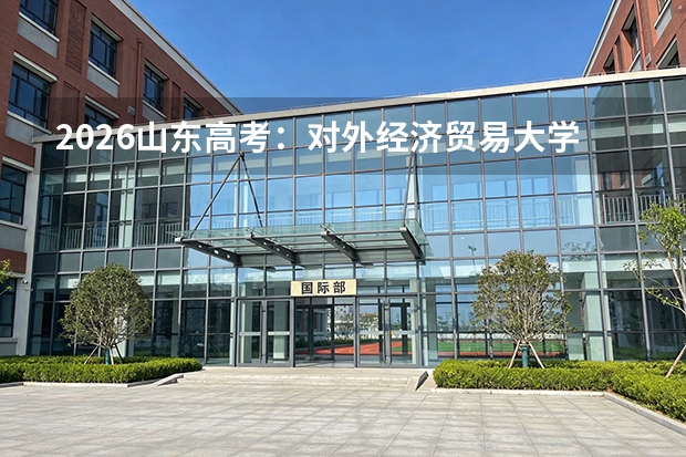 2026山东高考：对外经济贸易大学山东总计划126人，金融学鸿儒实验班首年招生