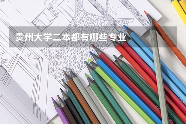 贵州大学二本都有哪些专业