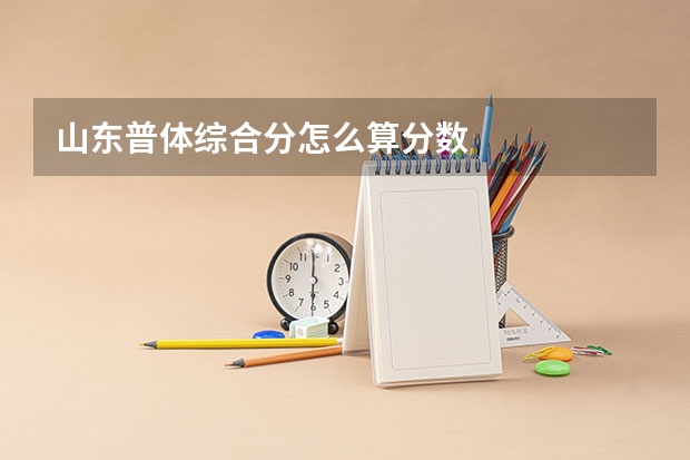 山东普体综合分怎么算分数