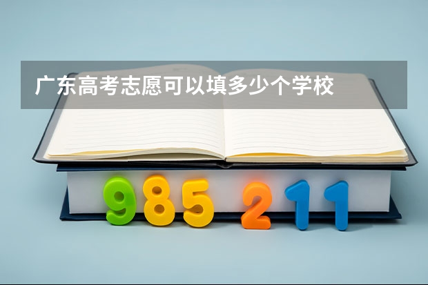 广东高考志愿可以填多少个学校