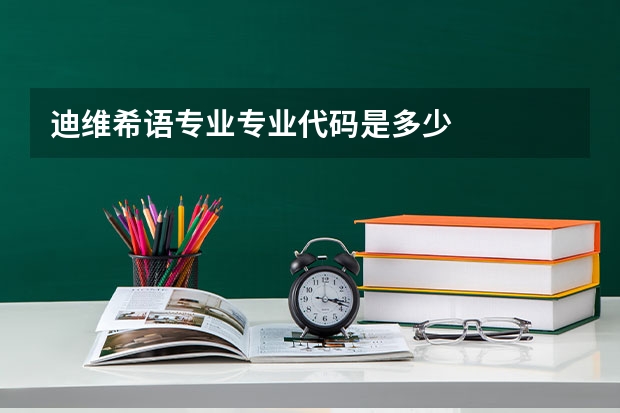 迪维希语专业专业代码是多少