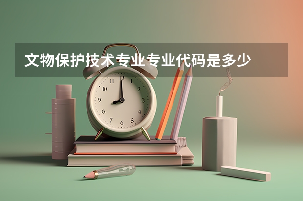 文物保护技术专业专业代码是多少
